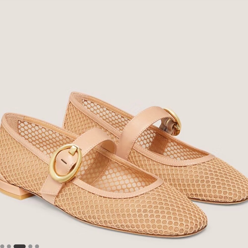 Stuart Weitzman Arabella Mary Jane Flats in Ginger